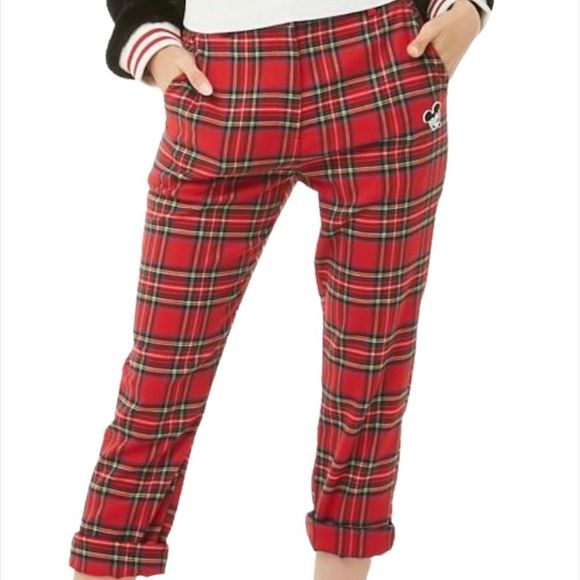 Plaid Mickey Mouse Vintage Vibe Trouser XS - Picture 1 of 16
